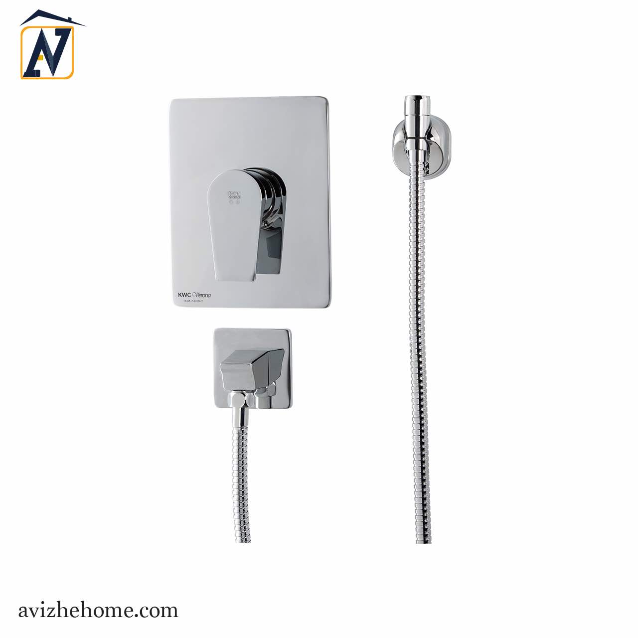 KWC-verona-IN-WALL-toilet-shower-crome.jpg شیر توکار متعلقات توالت کی دبلیو سی مدل ورونا - تصویر 1