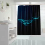 پرده حمام دلفین مدل Phantom سایز 200×180 سانتی متر