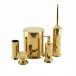 ست سرویس بهداشتی 5 تکه دلفین مدل KH-brass-05-nw
