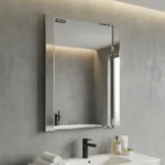 آینه سرویس بهداشتی دلفین مدل 10203-3 سایز 80X50 سانتی متر | کروم |